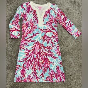 Lilly Pulitzer Tunic Dress-"Underwater Escape"-Blue/Pink- Size XS